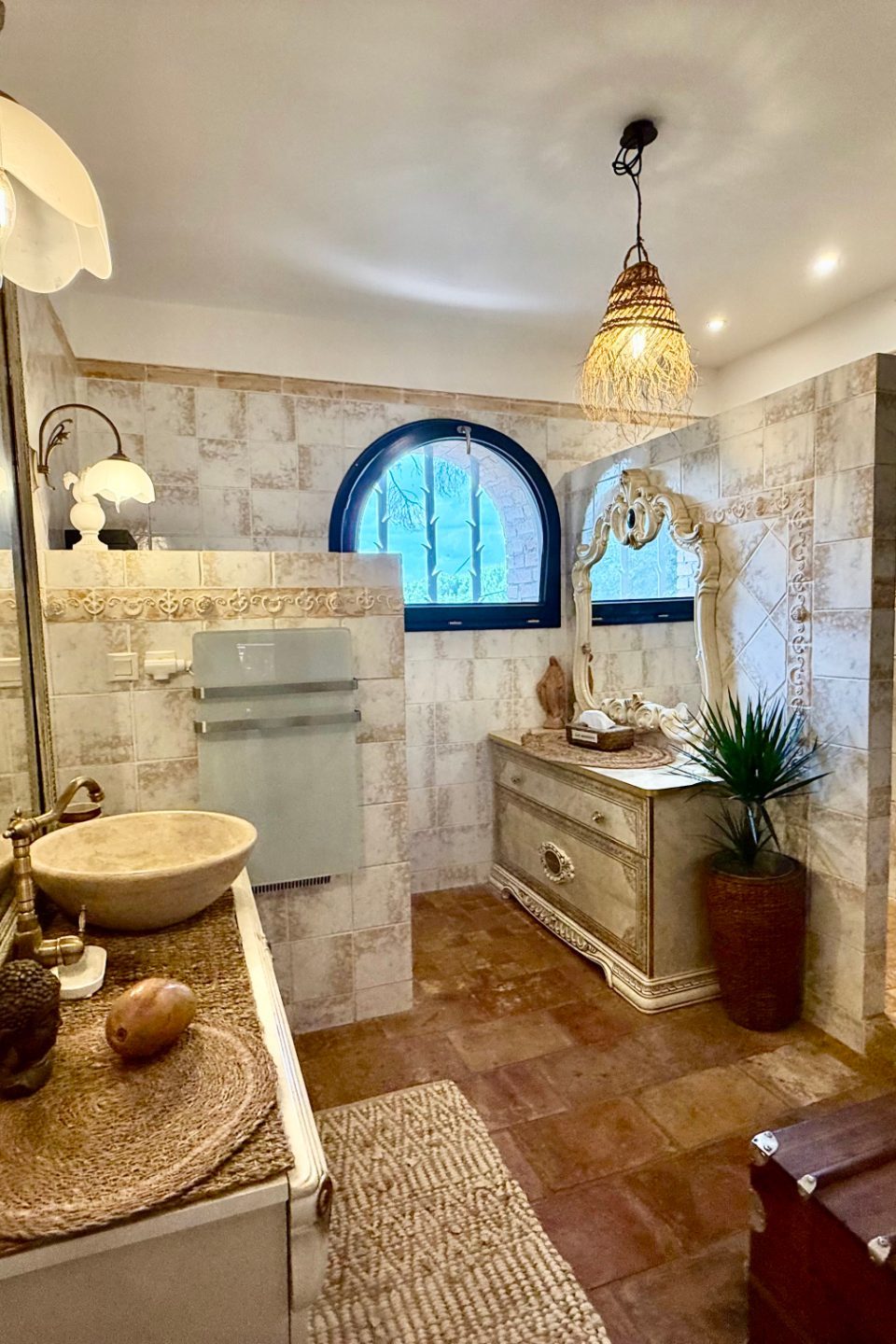 Bathroom with unique sink