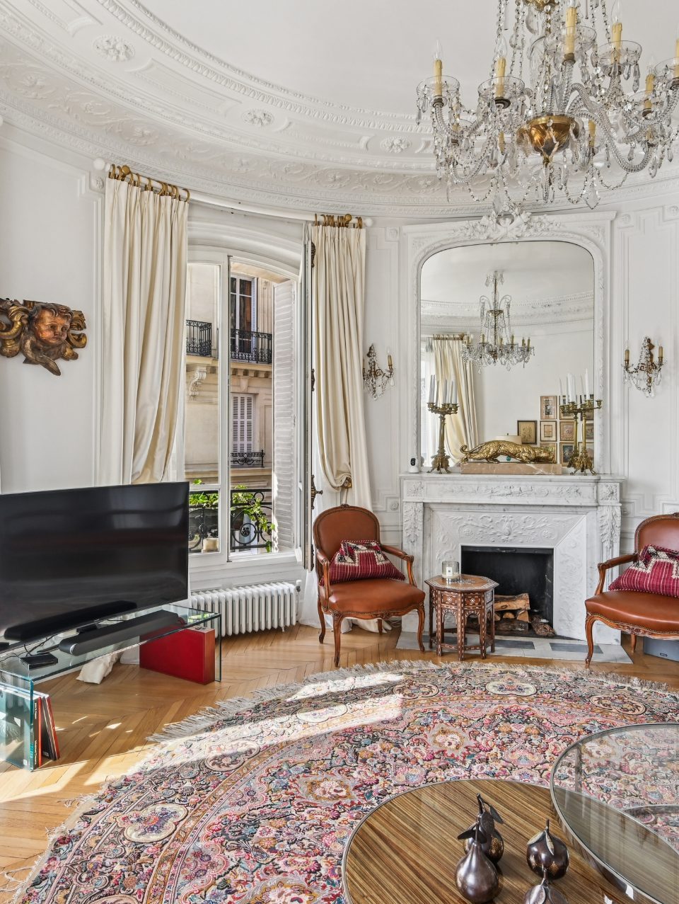 Living room fireplace